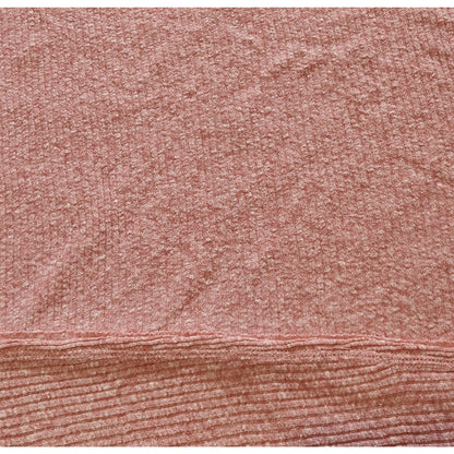 Pink Ribbed Cowl Neck Long-Sleeve Thermal Top