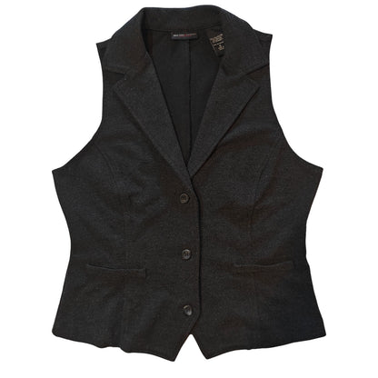 Stretch Black Tailored Vest