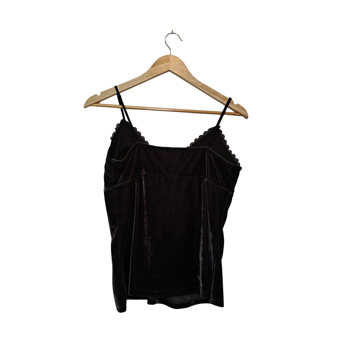 Gray Velvet Lace Trim Camisole