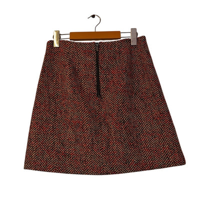 Red Tweed Mini Skirt