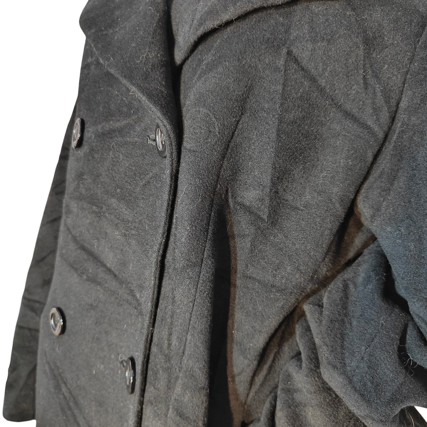 Vintage John Weitz Cashmere & Lambswool Long Black Coat