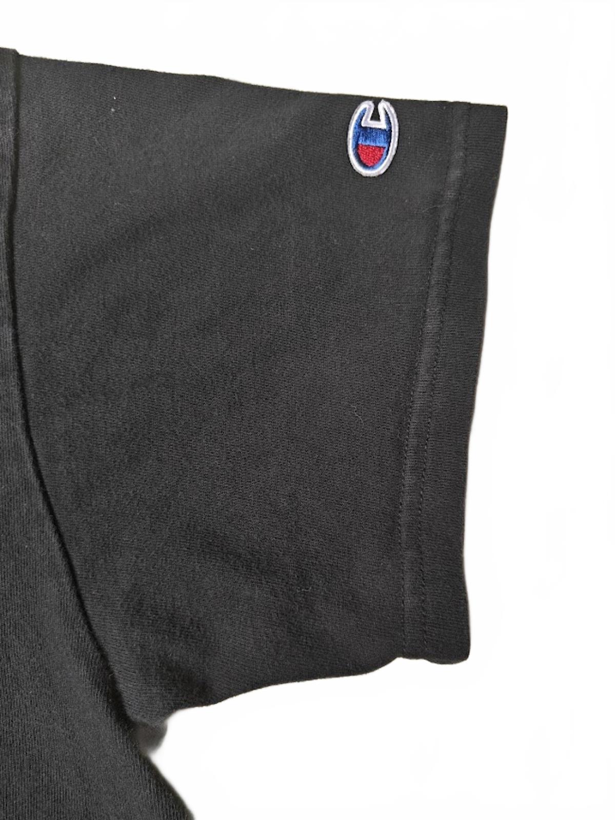 Black Crop Tee With Pink/Blue Patch
