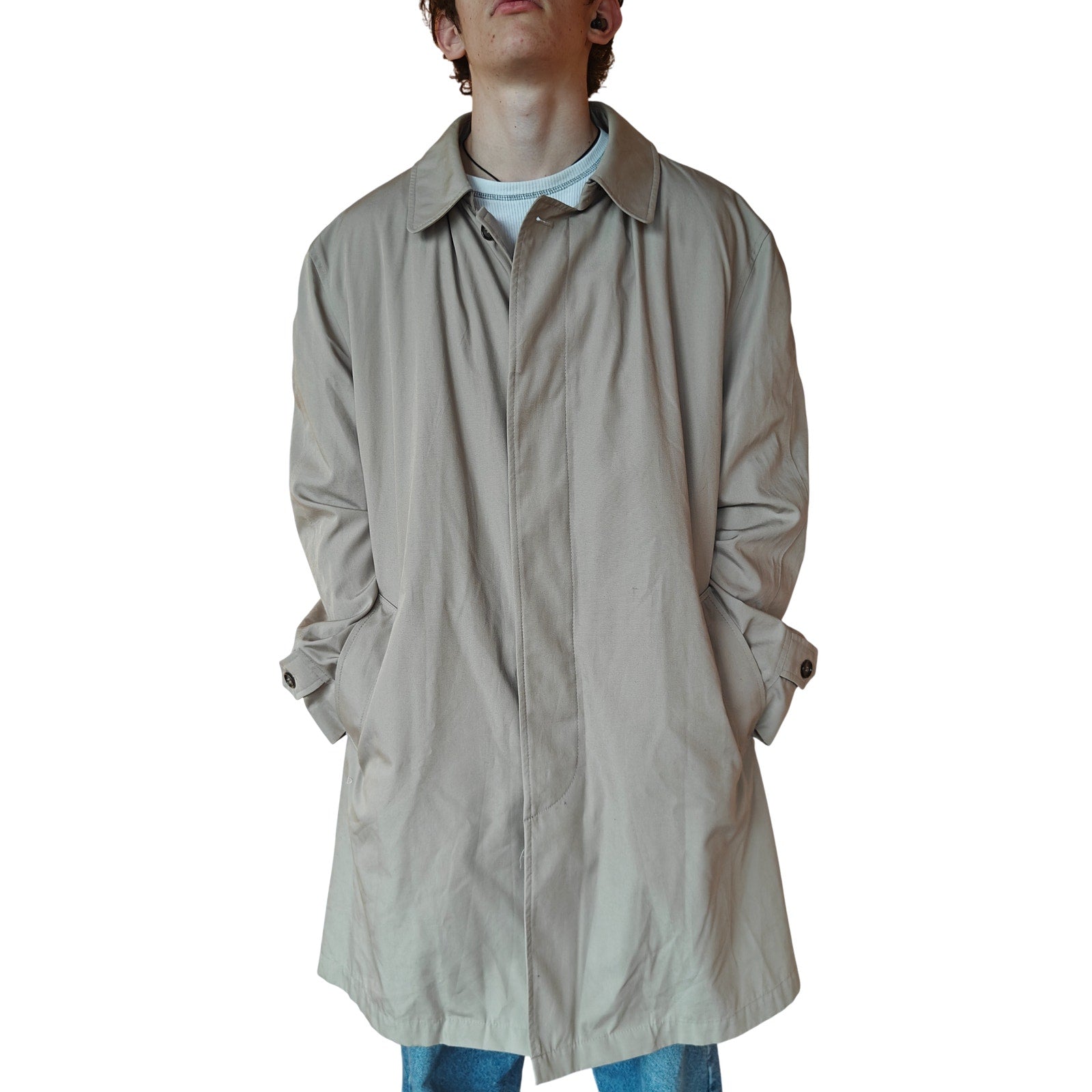 Beige Classic Men's Trench Coat