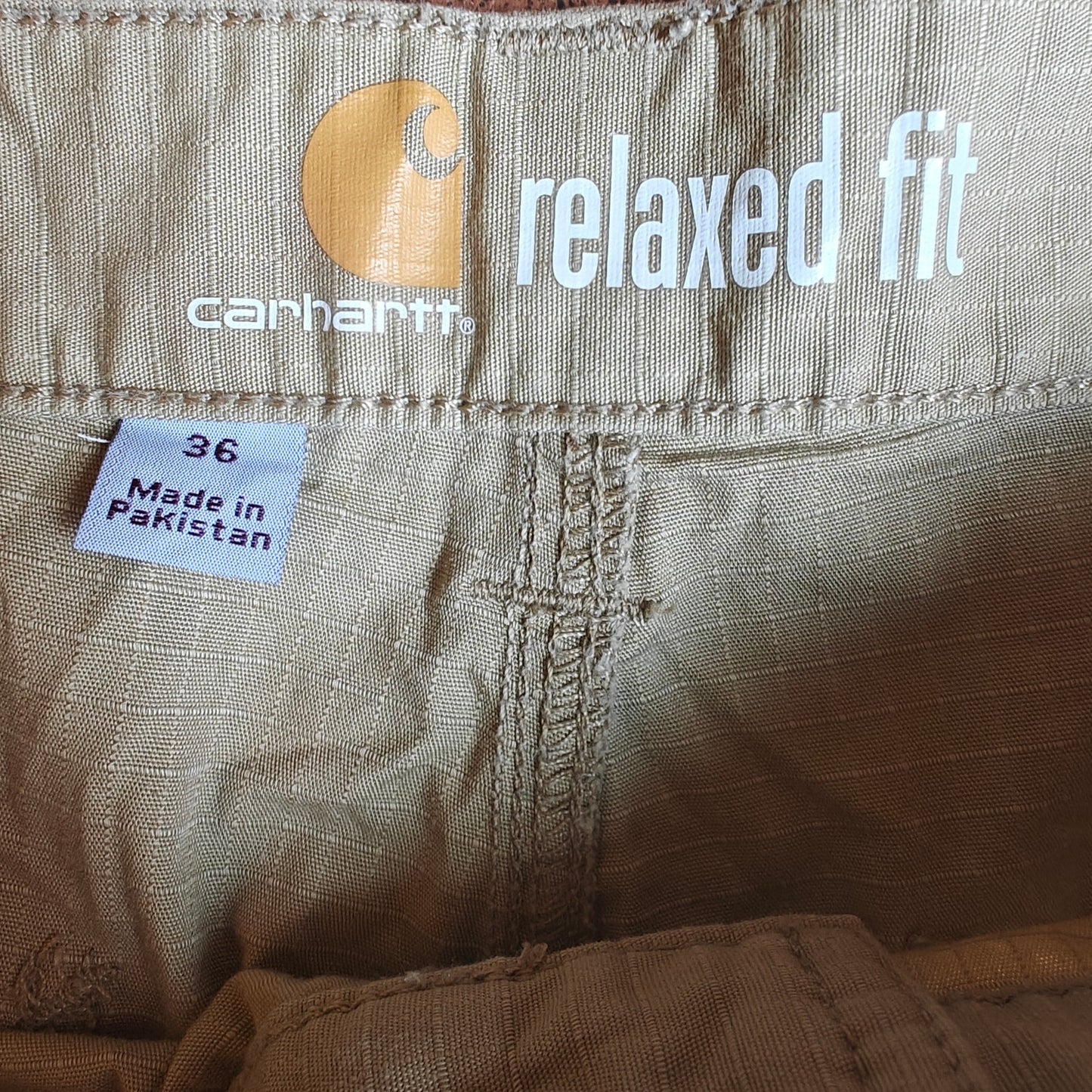 Relaxed Fit Khaki Cargo Shorts
