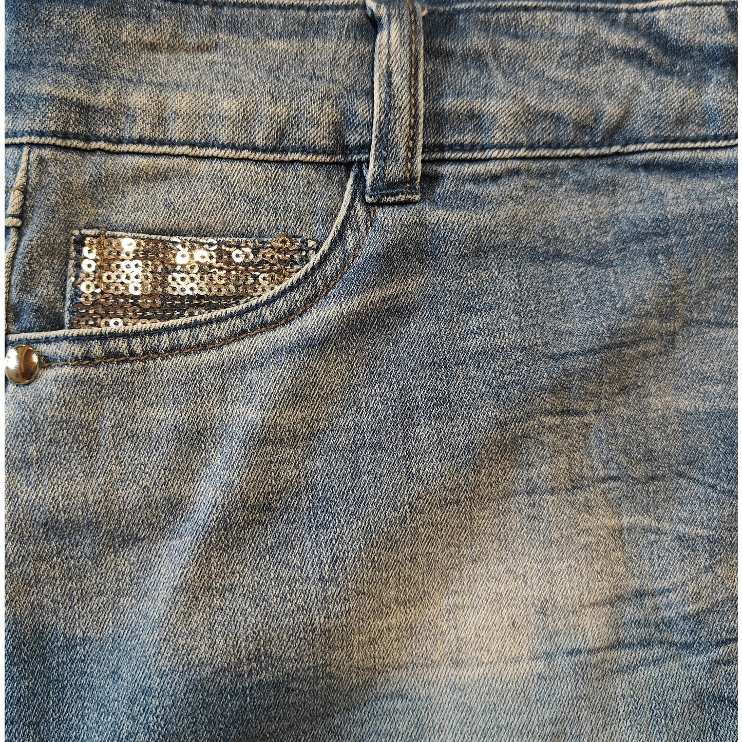 Denim Dark Wash Mini Skirt