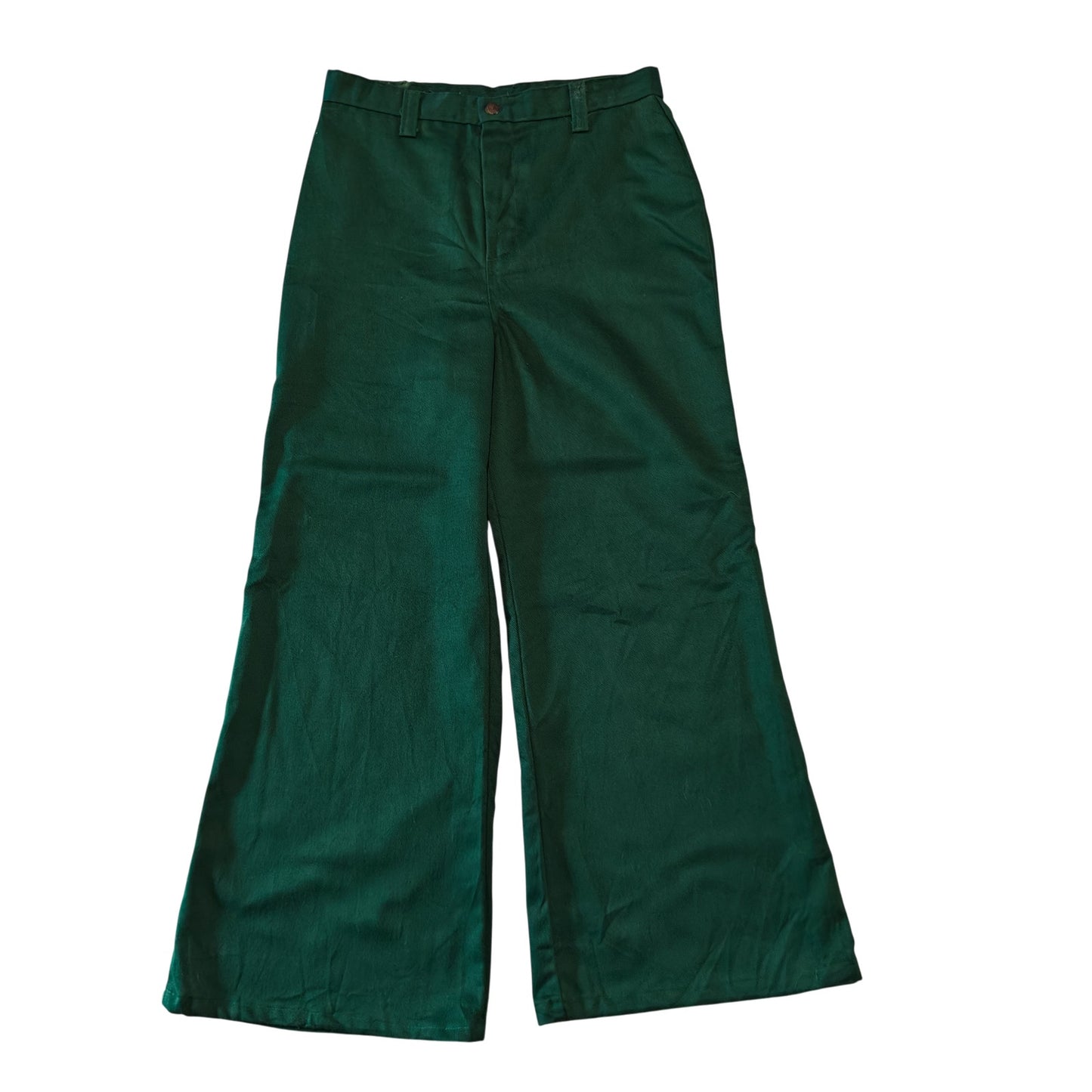 Vintage Green Flare High Rise Pants