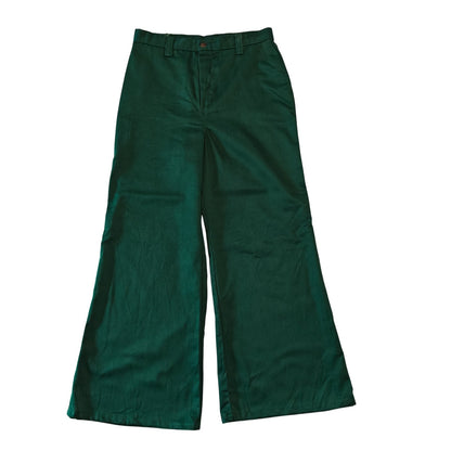 Vintage Green Flare High Rise Pants