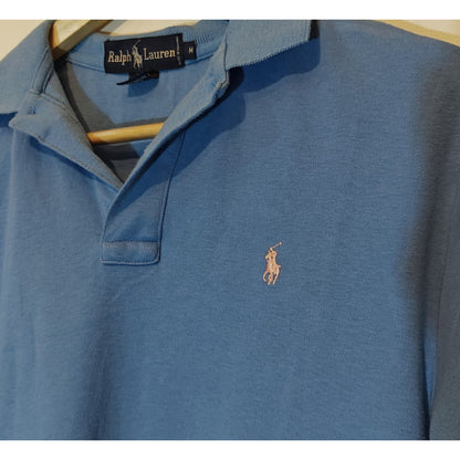 Light Blue Polo Shirt With Light Pink Pony Logo
