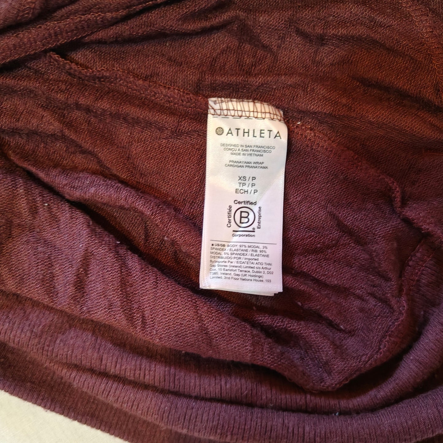 Burgundy Open Front Cardigan