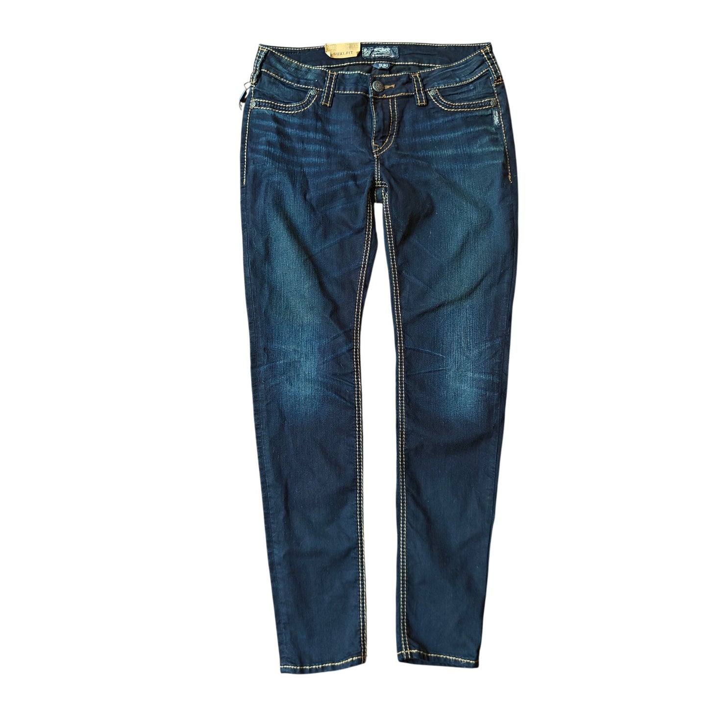 NWT Silver Jeans Suki Mid Super Skinny Dark Wash Jeans Womens 31x31