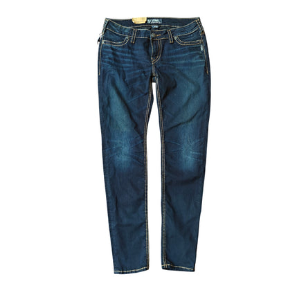 NWT Silver Jeans Suki Mid Super Skinny Dark Wash Jeans Womens 31x31