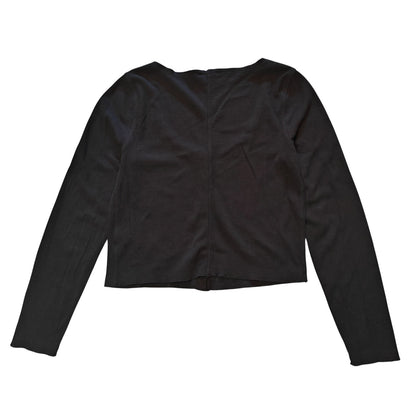 Black Button Front Cardigan Sweater