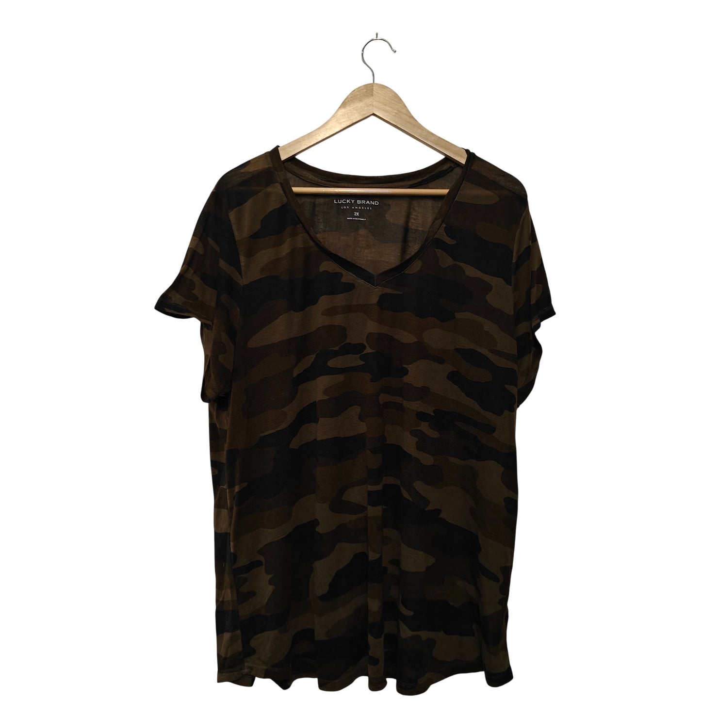 Camo V-Neck Bunout Tee