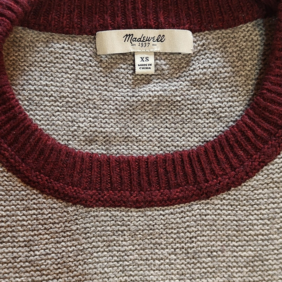 Burgundy Colorblock Sweater