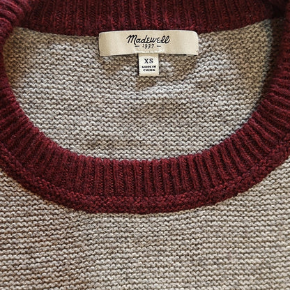 Burgundy Colorblock Sweater