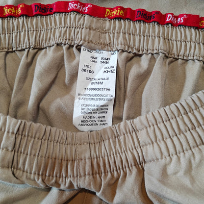 Khaki Elastic Waist Work Pants