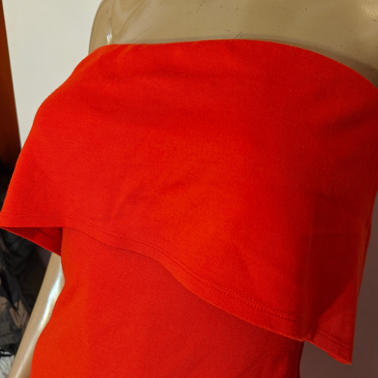 Red Strapless Bodycon Dress