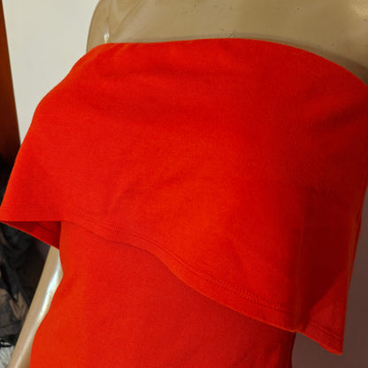 Red Strapless Bodycon Dress