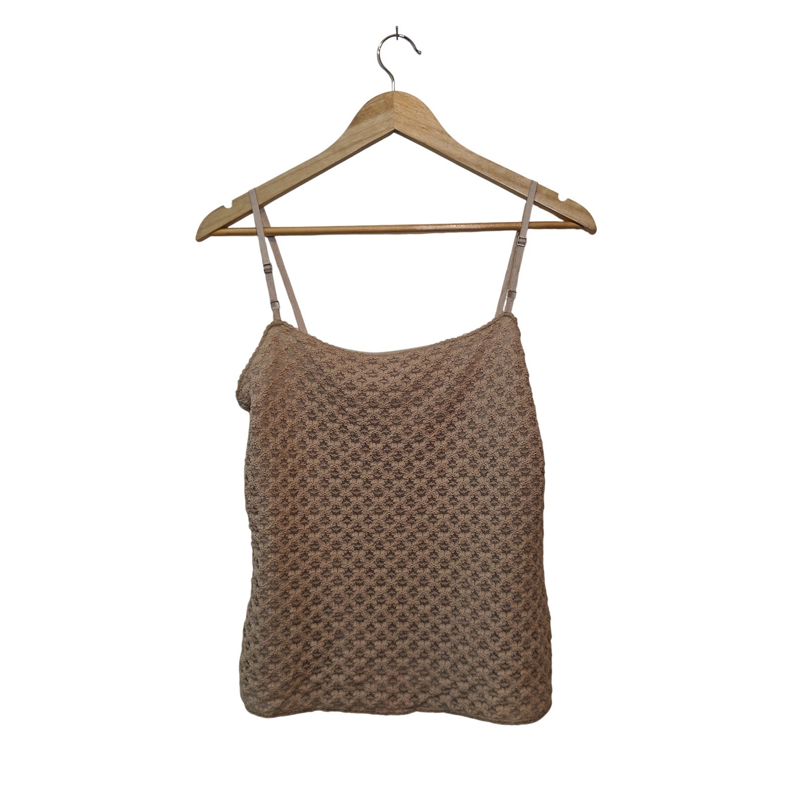 Beige Textured Stretch Camisole