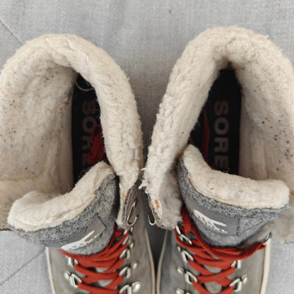 Gray Out ’N About Conquest Waterproof Suede Shearling Boots