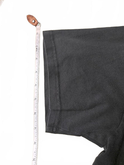 Black Crop Tee With Pink/Blue Patch
