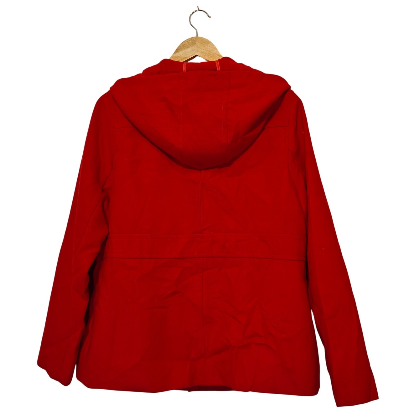 Red Hooded Toggle Duffle Coat