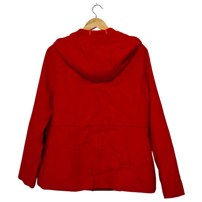 Red Hooded Toggle Duffle Coat
