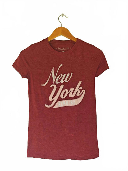 Burgundy New York Graphic T-Shirt
