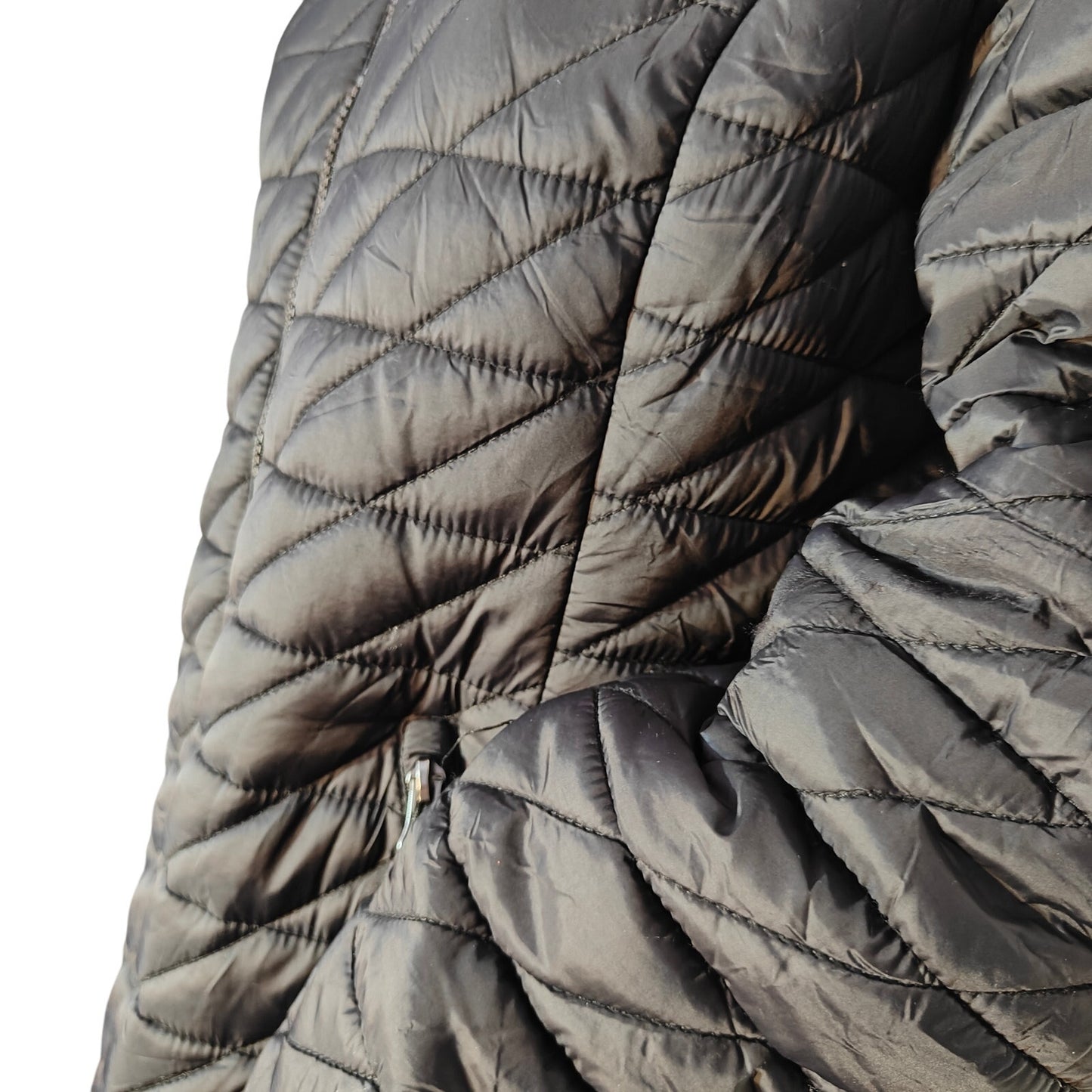 Black Quilted Hooded Long Puffer Jacket
