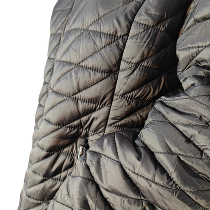 Black Quilted Hooded Long Puffer Jacket