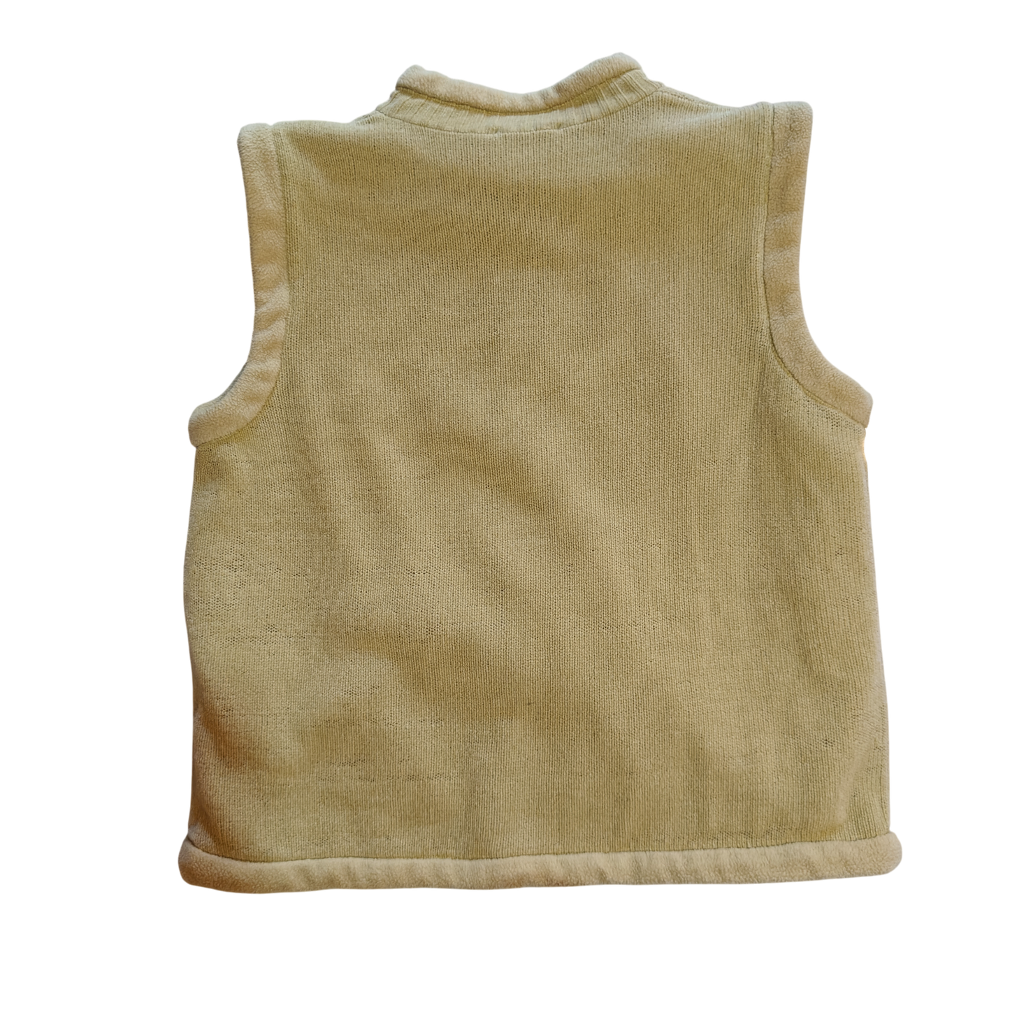 Christopher & Banks Beige Reversible Knit Fleece Vest