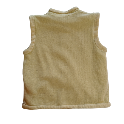 Christopher & Banks Beige Reversible Knit Fleece Vest