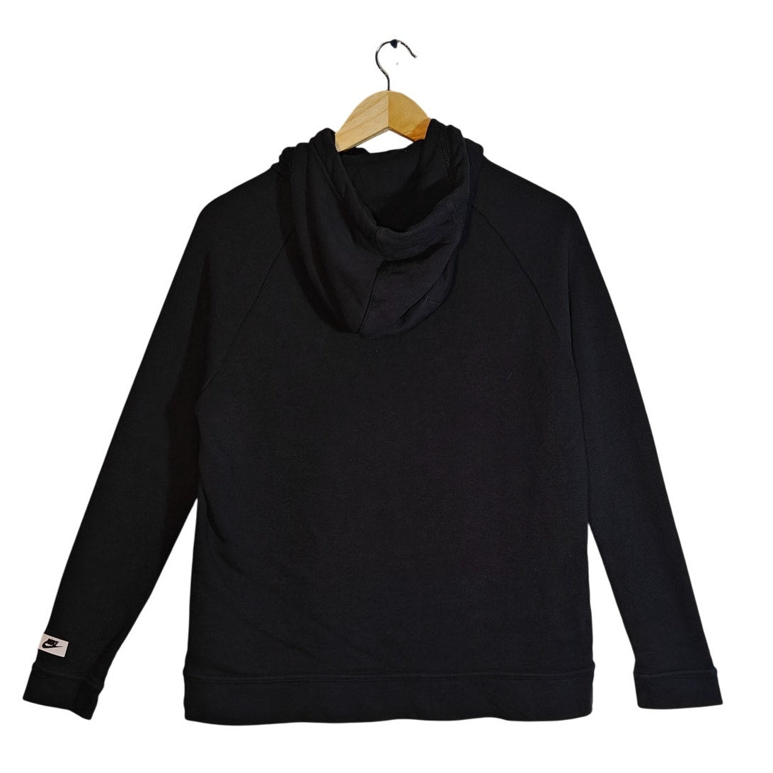 Black Nike NSW Funnel Neck French Terry Logo Hoodie