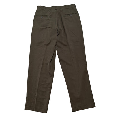 Wool Blend Pleated Dress Pants