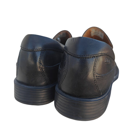 Black Leather Slip On Loafers
