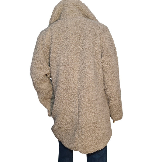 Tan Lucky Brand Teddy Sherpa Coat