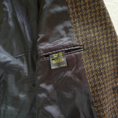 Brown Check Wool Blazer