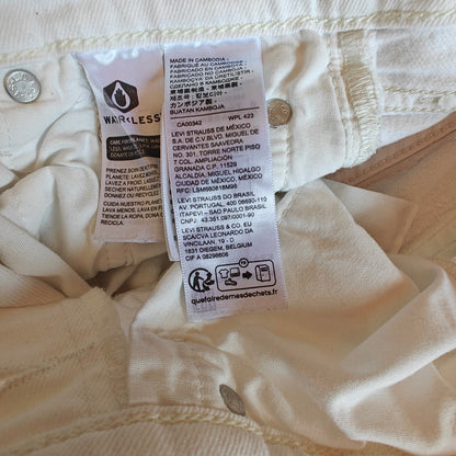 Ribcage Straight Ankle White Jeans