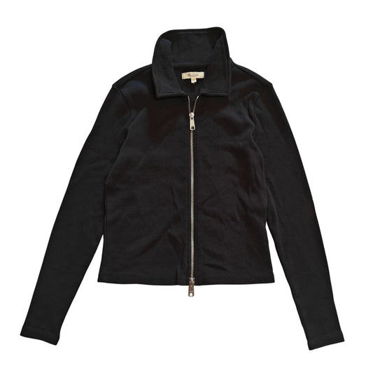 Black Zip-Up Cropped Jacket