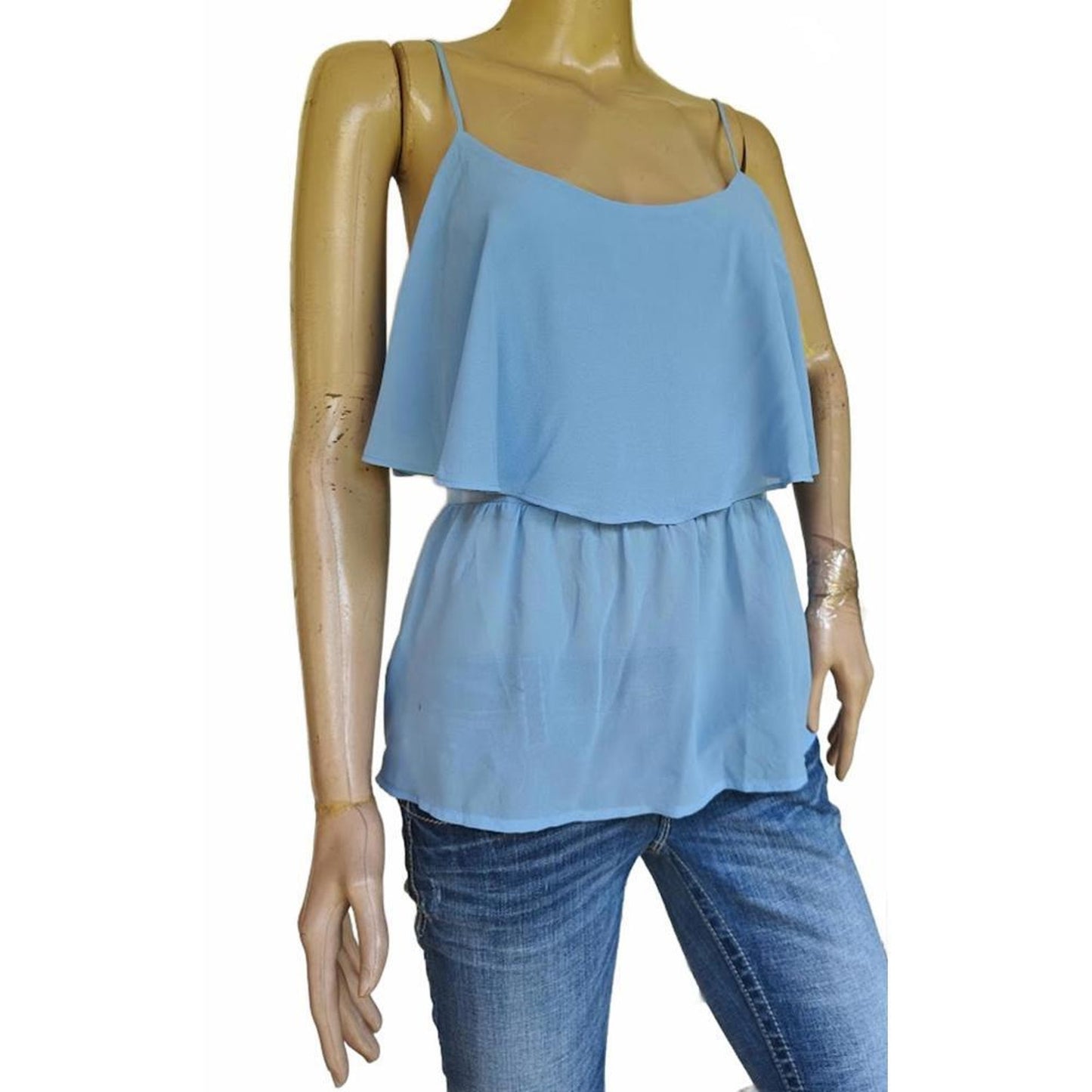 Blue Layered Cami Tank Top