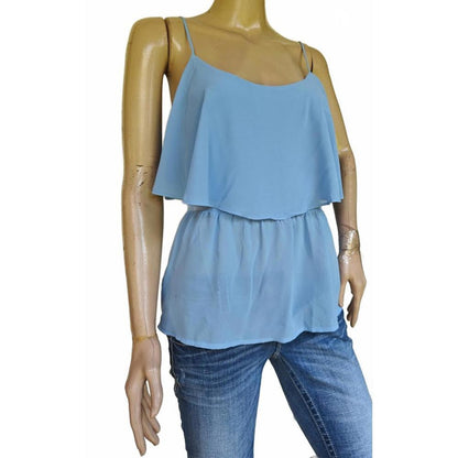 Blue Layered Cami Tank Top