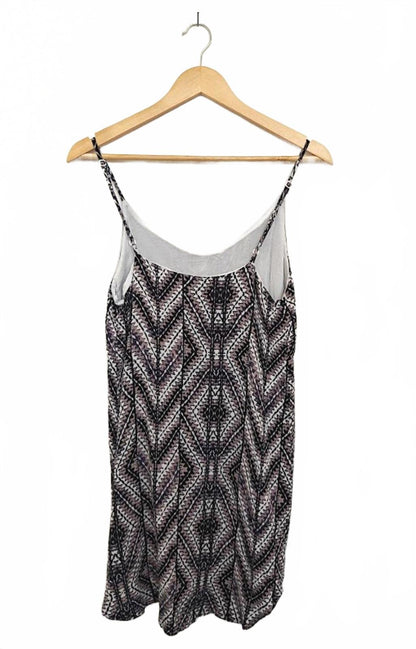 Monochrome Geometric Slip Dress
