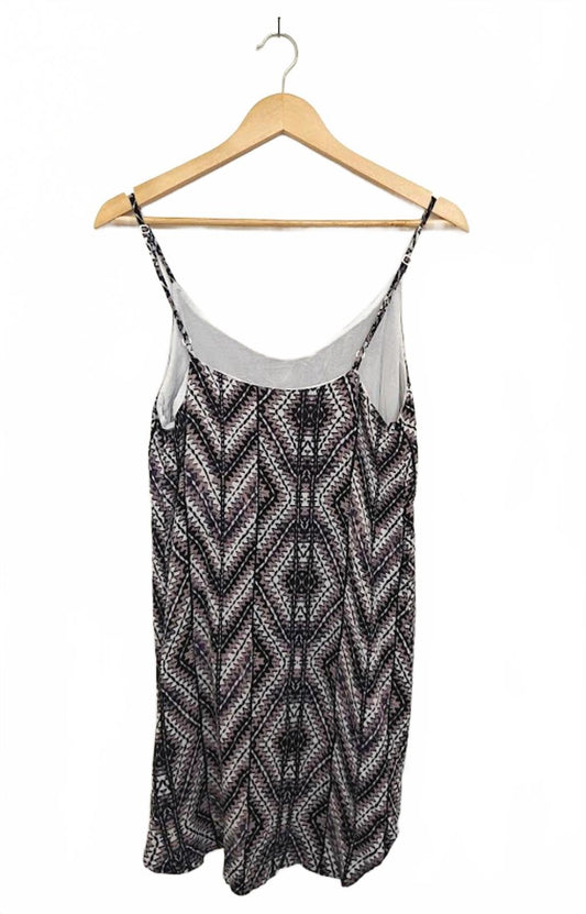 Monochrome Geometric Slip Dress