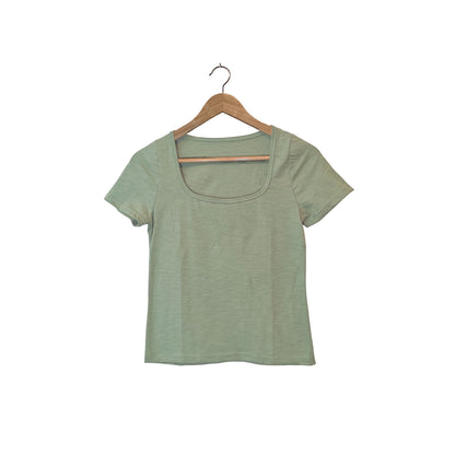 Light Green Scoop Neck Tee
