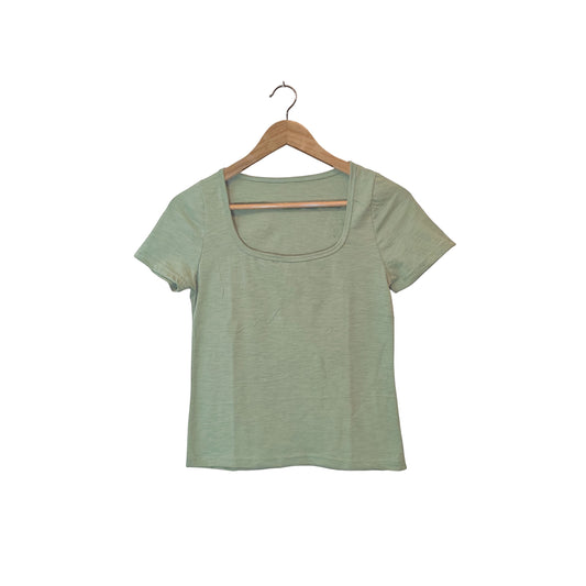 Light Green Scoop Neck Tee