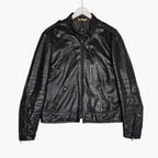 Vintage Suzuki Black Leather Cafe Racer Jacket – Made in Canada