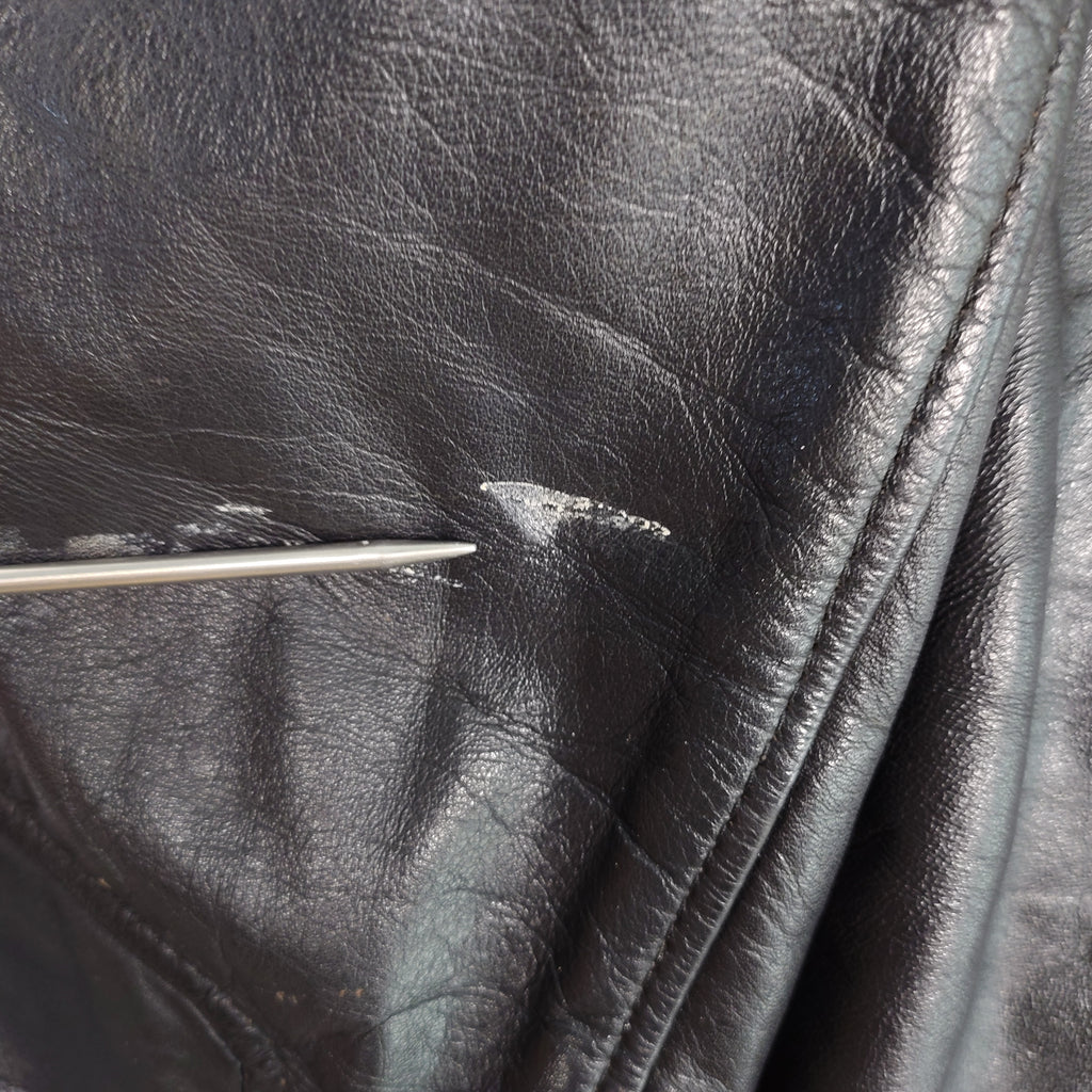 Vintage Suzuki Black Leather Cafe Racer Jacket – Made in Canada
