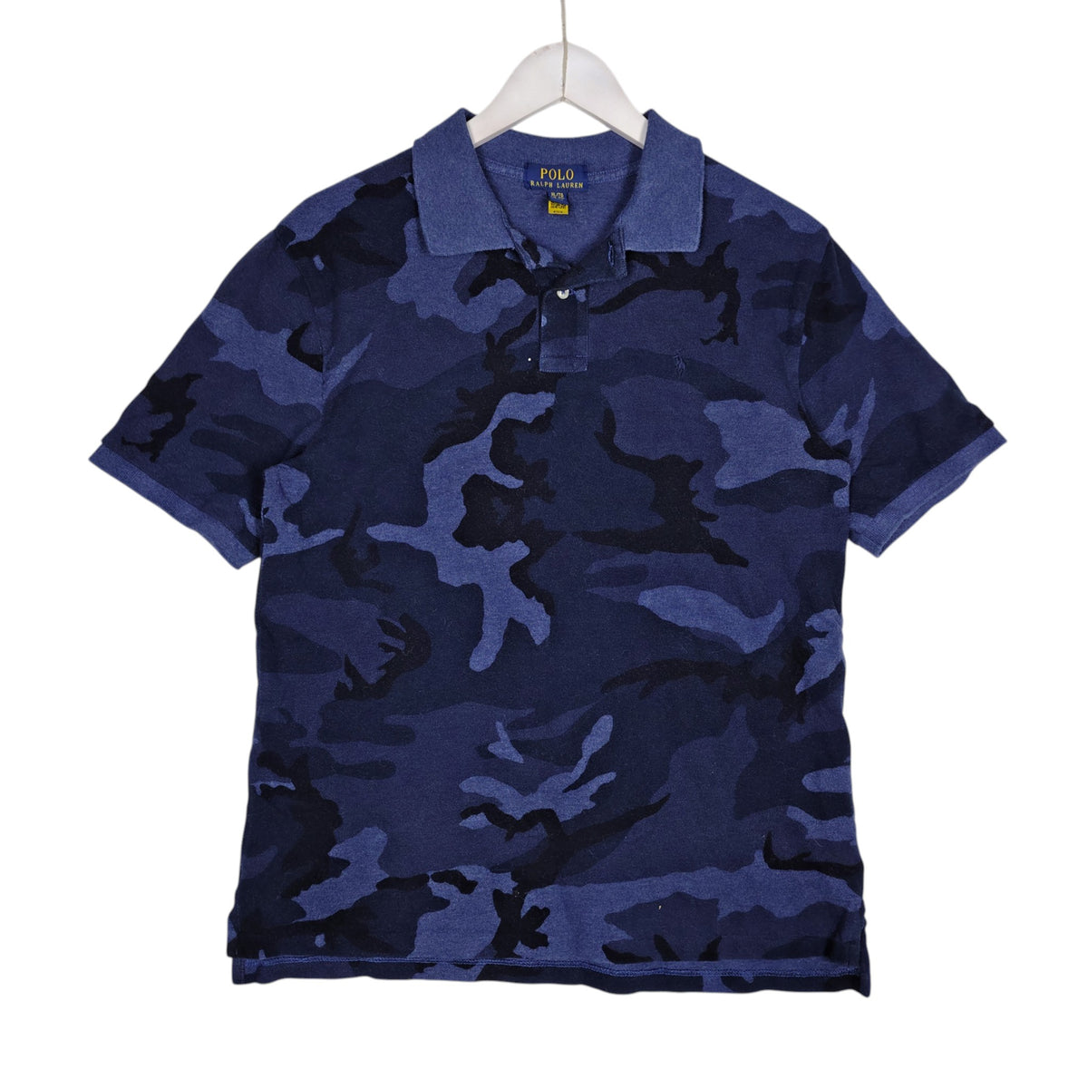 Polo Ralph Lauren Blue Camo Cotton Polo Shirt – Boys’ XL (18–20)