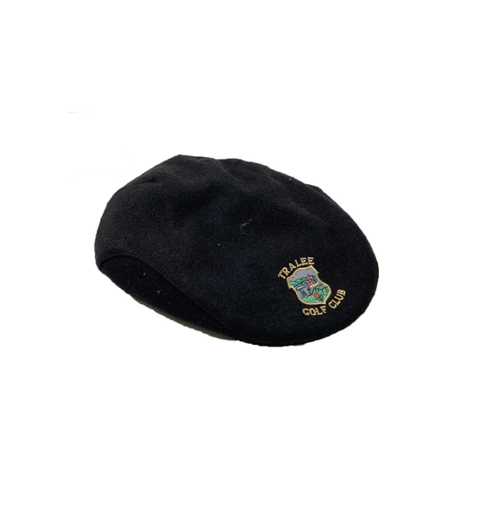Vintage Tralee Golf Club Ireland Wool Flat Cap - Black