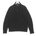 Polo Ralph Lauren Cotton Quarter-Zip Sweater – Black